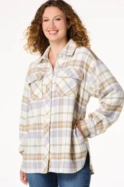 Ivory Plaid Shacket