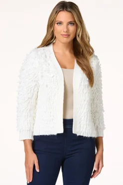Ivory Textured Cardigan