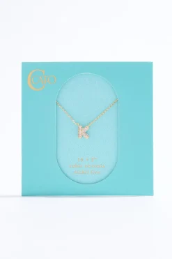 K Initial Bubble Necklace