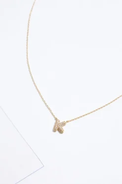 K Initial Bubble Necklace