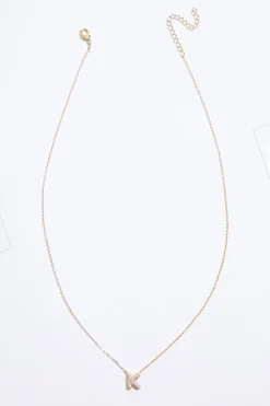 K Initial Bubble Necklace