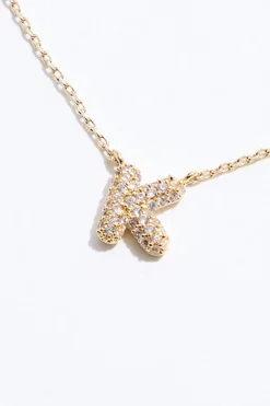 K Initial Bubble Necklace