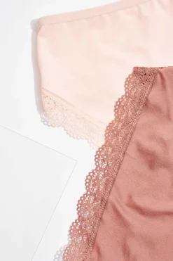 Lace Trim Panty Set