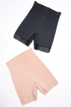 Lace Trim Scuba Shapewear Short Set