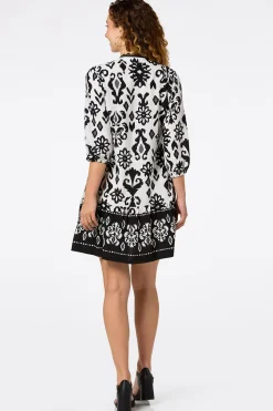 Lace Trim Shirt Dress