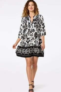 Lace Trim Shirt Dress