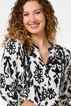 Lace Trim Shirt Dress