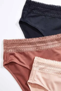 Lace Waist Smoothing Panty Set