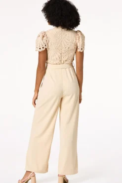 Lacy Mock Neck Jumpsuit