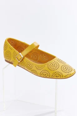 Laser Cut Mary Jane Flats
