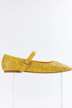 Laser Cut Mary Jane Flats