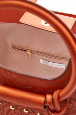 Laser Cut Studded Satchel
