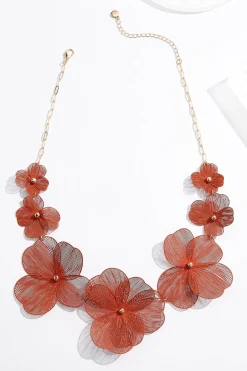 Laser Flower Short Necklace