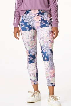 Lavender Floral Patchwork Leggings