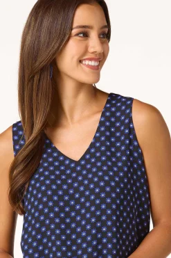 Layered Blue Medallion Tank