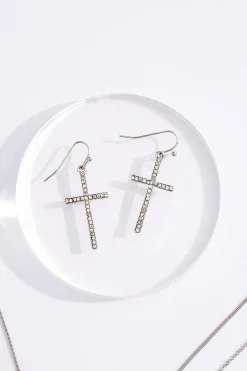 Layered Cross Pendant Necklace Set