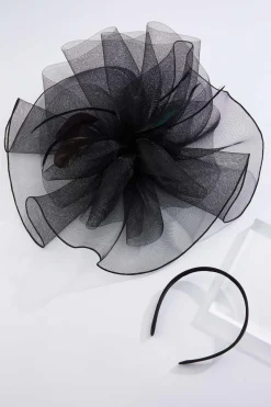 Layered Net Feather Fascinator