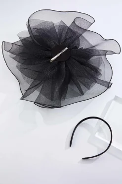 Layered Net Feather Fascinator