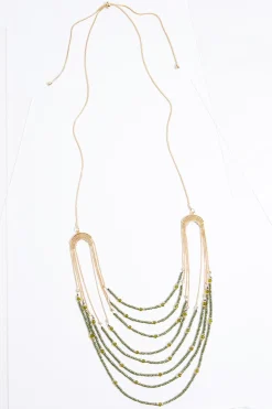 Layered Seed Bead Adjustable Necklace