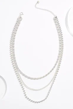 Layered Silver Chain Necklace