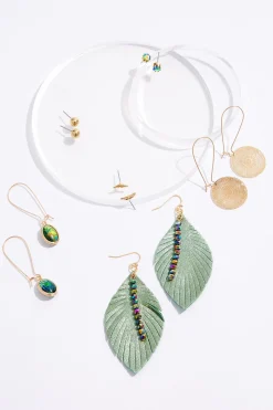 Leaf Multi Stud Earring Set