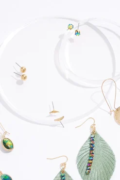 Leaf Multi Stud Earring Set