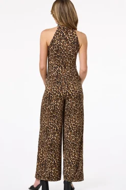 Leopard Halter Jumpsuit