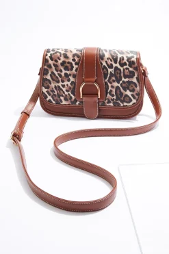 Leopard Pattern Saddle Crossbody