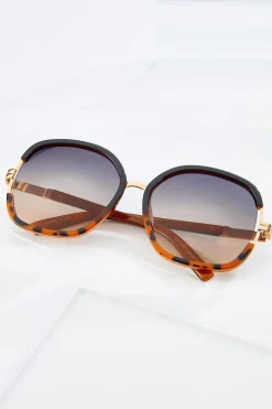 Leopard Plastic Round Sunglasses