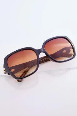 Leopard Square Sunglasses
