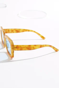 Light Tortoise Square Sunglasses