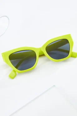 Lime Green Cat Eye Sunglasses