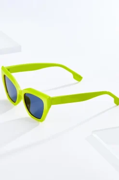 Lime Green Cat Eye Sunglasses