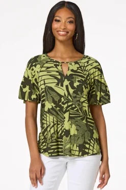 Lime Palm Leaf Top