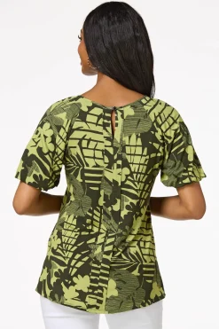 Lime Palm Leaf Top