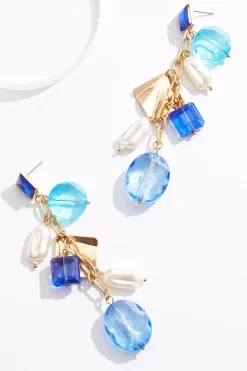 Linear Shaky Charm Earrings