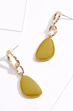 Linked Lucite Pendant Earrings