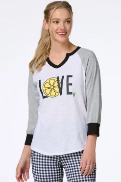 Love Lemon Baseball Tee