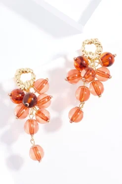 Lucite Ball Cluster Earrings