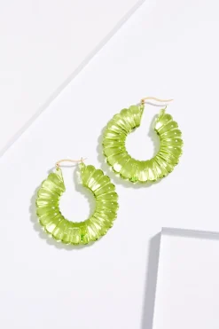 Lucite Bubble Hoop Earrings