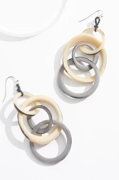 Lucite Circle Link Earrings