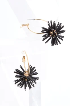Lucite Cluster Hoop Earrings