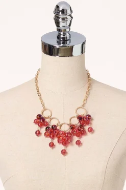 Lucite Cluster Short Necklace