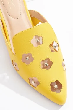 Lucite Daisy Mules