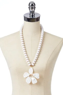 Lucite Flower Statement Necklace
