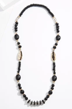 Lucite Mixed Bead Long Necklace