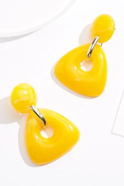 Lucite Modern Triangle Earrings