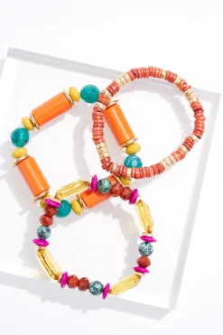 Lucite Multi Bead Bracelet Set
