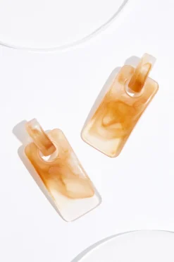 Lucite Rectangle Earrings