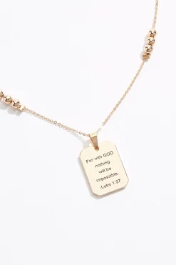 Luke Scripture Pendant Necklace